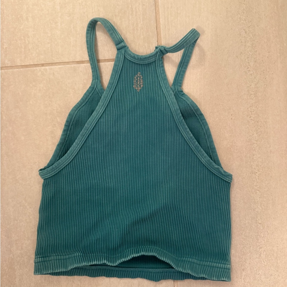 FP Movement by Free People Teal Ribbed Racerback Tank - Picture 2 of 2